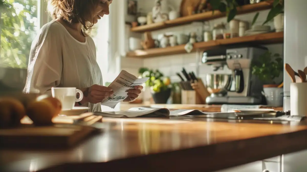 select-payment-method-aliexpress-kitchen-16-9 Select payment method AliExpress, reviewing payment methods in a relaxed kitchen setting