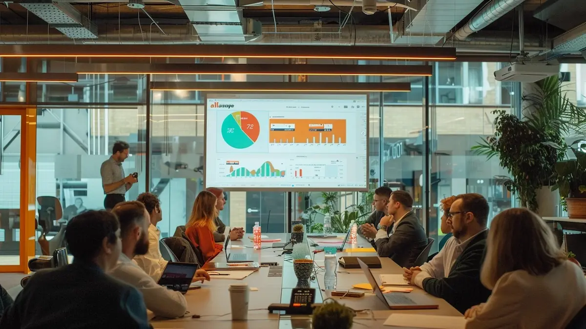 aliexpress-company-meeting-16-9 AliExpress company, professionals discussing insights in a meeting room